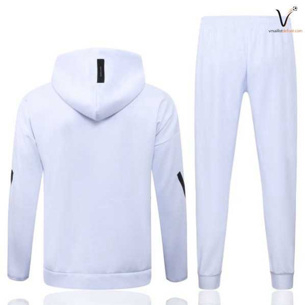 Ensemble Survetement Real Madrid Capuche 2026 2027 blanc – Image 2