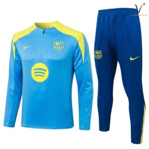 Ensemble Survetement Barcelone 2026 2027 bleu jaune