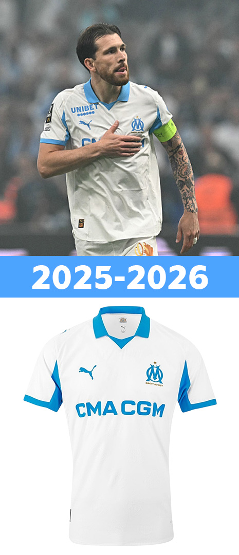Maillot Olympique De Marseille 2025-2026 Domicile