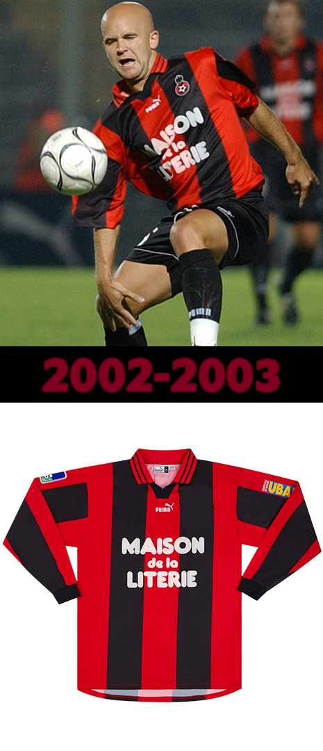 Maillot Domicile Nice 2002-2003