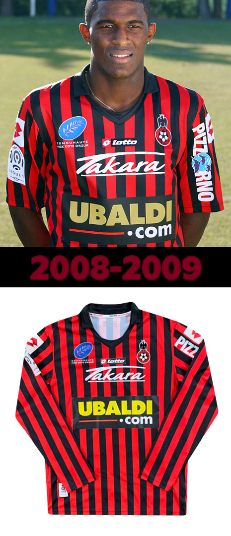 Maillot Domicile Nice 2008-2009