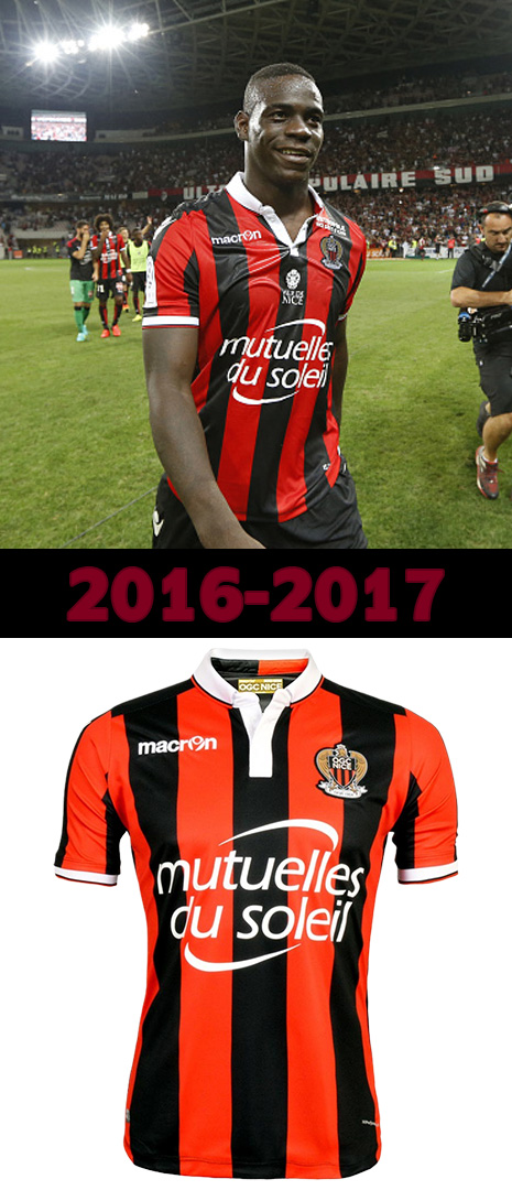 Maillot Domicile Nice 2016-2017