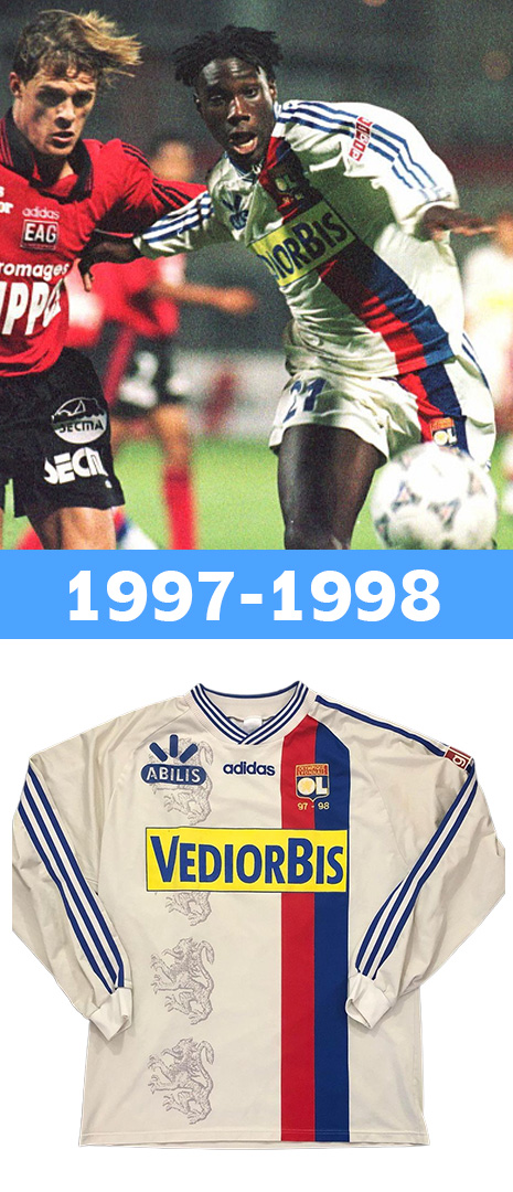 Maillot Domicile Olympique lyonnais 1997-1998