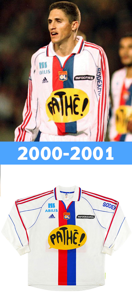 Maillot Domicile Olympique lyonnais 2000-2001