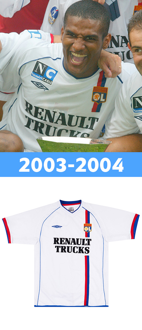 Maillot Domicile Olympique lyonnais 2003-2004