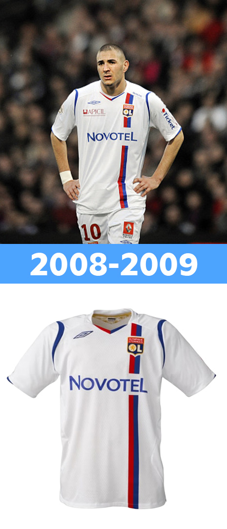 Maillot Domicile Olympique lyonnais 2008-2009