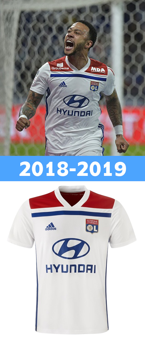 Maillot Domicile Olympique lyonnais 2018-2019
