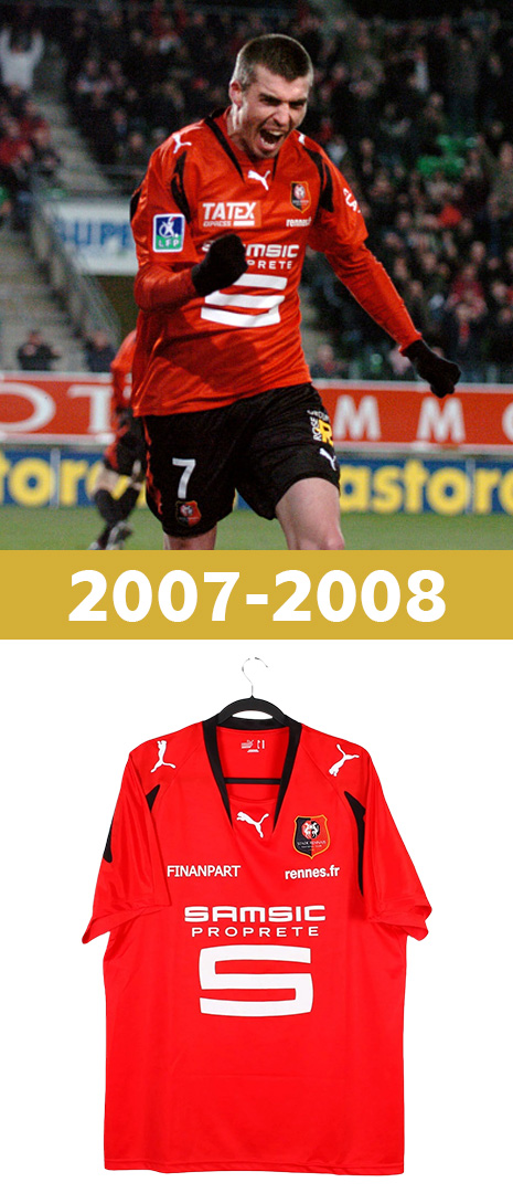 Maillot Domicile Stade Rennais 2007-2008