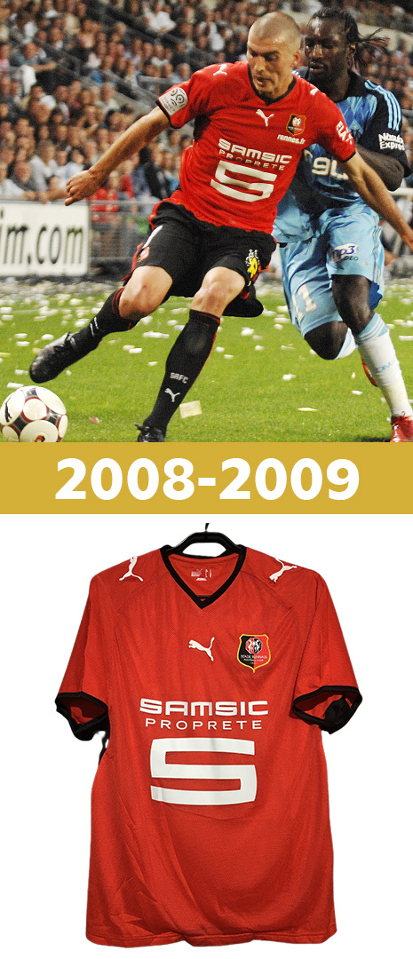 Maillot Domicile Stade Rennais 2008-2009