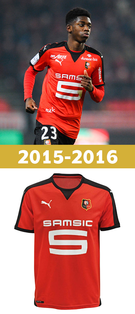 Maillot Domicile Stade Rennais 2015-2016