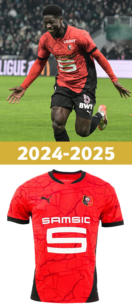 Maillot Domicile Stade Rennais 2024-2025