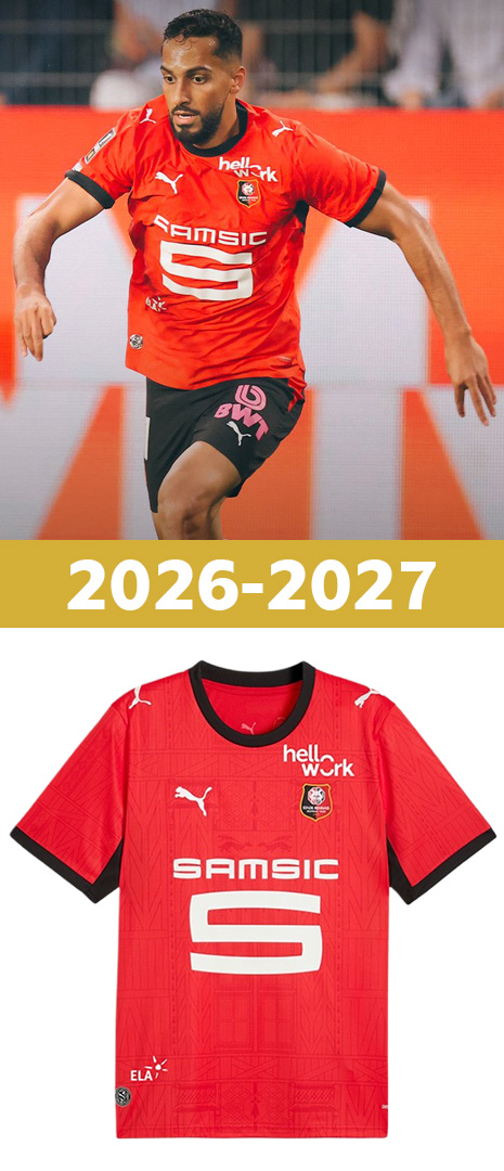 Maillot Domicile Stade Rennais 2026-2027