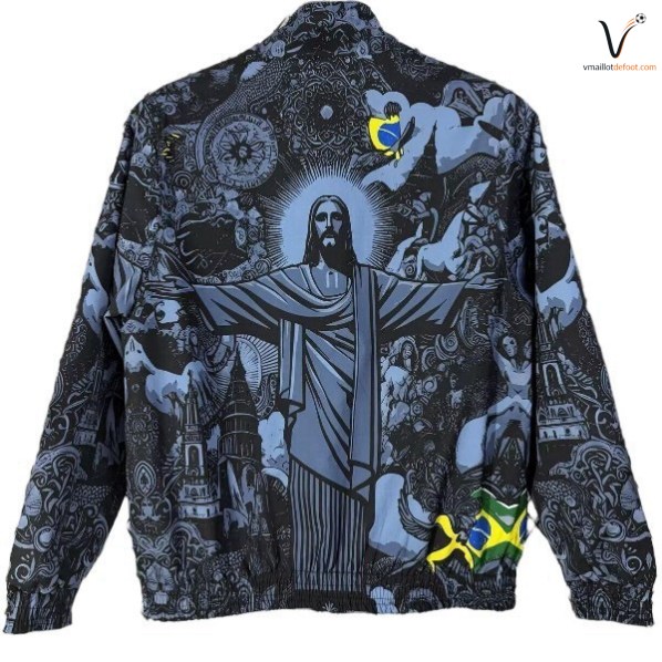 Veste de Survetement Brésil 2026 2027 gris – Image 3