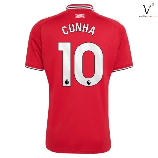 Maillot Manchester United Cunha 2026 2027 Domicile