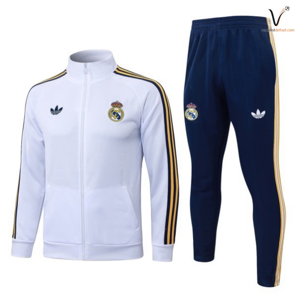 Survetement Real Madrid Ensemble Enfant 2026-2027 blanc jaune bleu