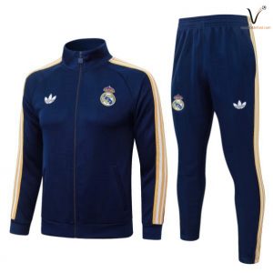 Survetement Real Madrid Ensemble Enfant 2026-2027 bleu marine jaune