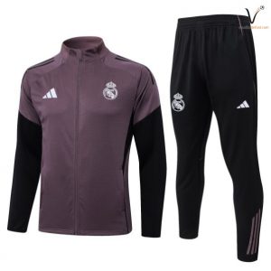Survetement Real Madrid Ensemble Enfant 2026-2027 noir gris pourpre