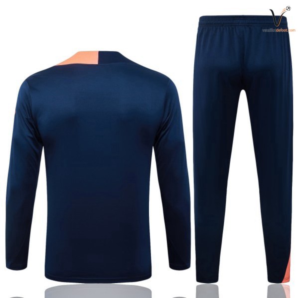 Survetement Barcelone Ensemble Enfant 2026-2027 bleu marine orange – Image 2