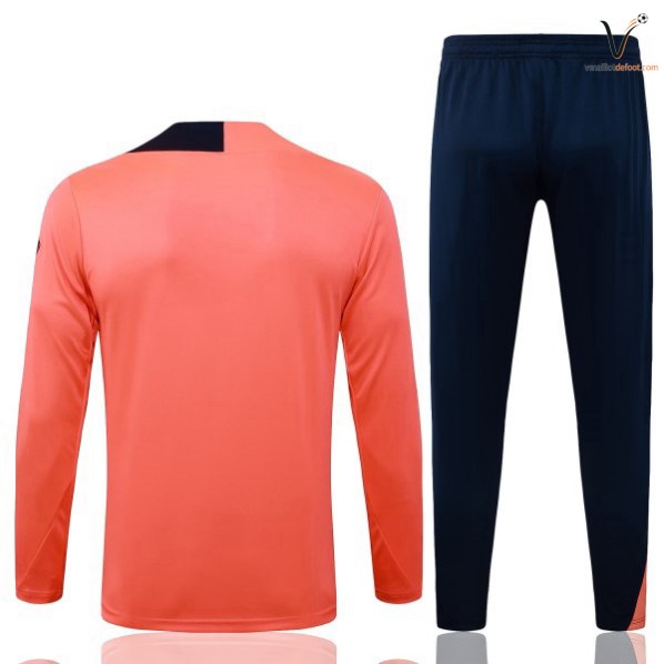 Survetement Barcelone Ensemble Enfant 2026-2027 orange bleu marine – Image 2