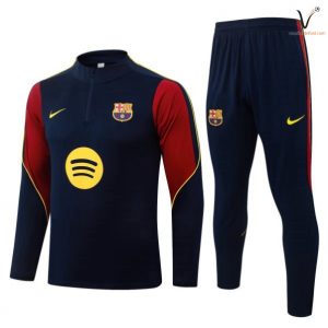 Survetement Barcelone Ensemble Enfant 2026-2027 bleu marine rouge
