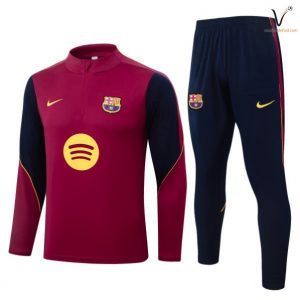 Survetement Barcelone Ensemble Enfant 2026-2027 borgona bleu marine
