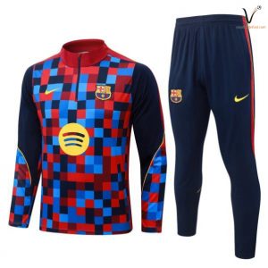 Survetement Barcelone Ensemble Enfant 2026-2027 rouge bleu marine