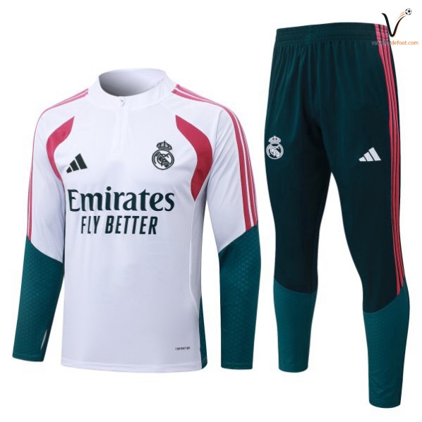 Survetement Real Madrid Ensemble Enfant 2026-2027 blanc rose vert