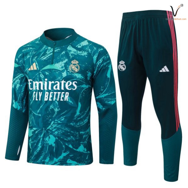 Survetement Real Madrid Ensemble Enfant 2026-2027 vert blanc rose