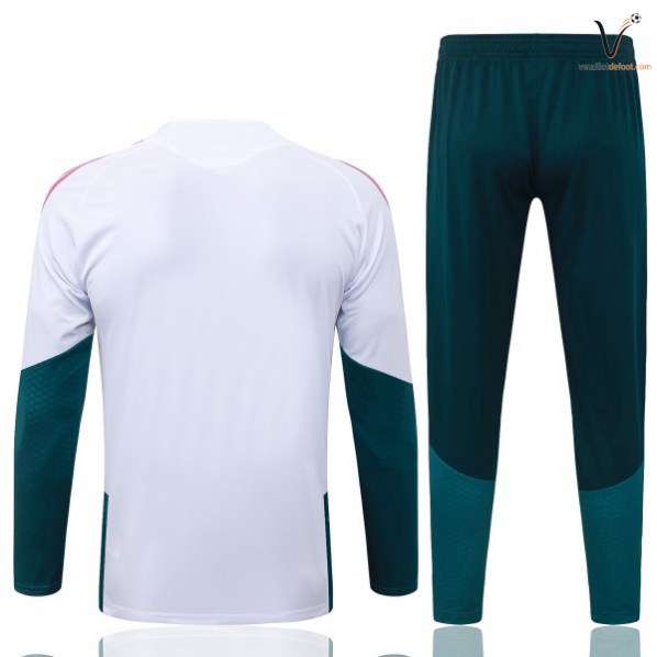 Ensemble Survetement Homme Real Madrid 2026 2027 blanc rose vert – Image 2