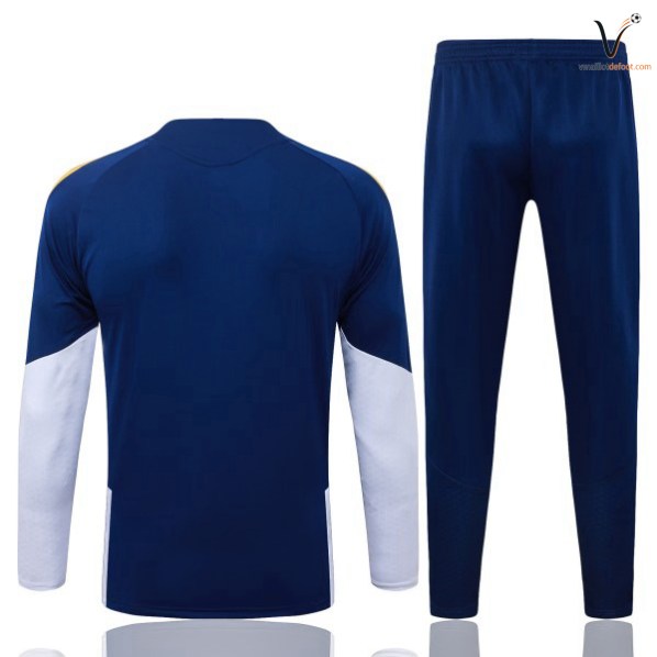 Ensemble Survetement Homme Real Madrid 2026 2027 bleu marine jaune blanc – Image 2