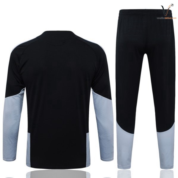 Ensemble Survetement Homme Real Madrid 2026 2027 noir blanc gris – Image 2