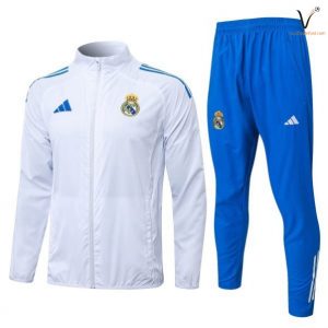 Ensemble Survetement Homme Real Madrid 2026 2027 blanc bleu