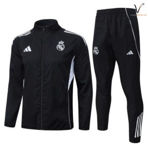 Ensemble Survetement Homme Real Madrid 2026 2027 noir blanc
