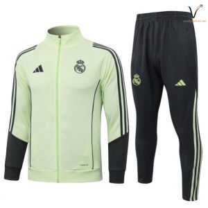 Ensemble Survetement Homme Real Madrid 2026 2027 vert gris