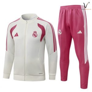 Ensemble Survetement Homme Real Madrid 2026 2027 jaune rose blanc