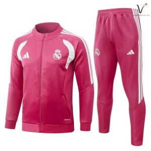 Ensemble Survetement Homme Real Madrid 2026 2027 rose blanc