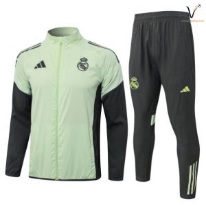 Ensemble Survetement Homme Real Madrid vert gris 2026 2027