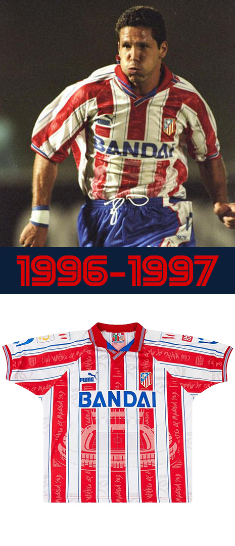 Maillot Domicile Atletico de Madrid 1996-1997