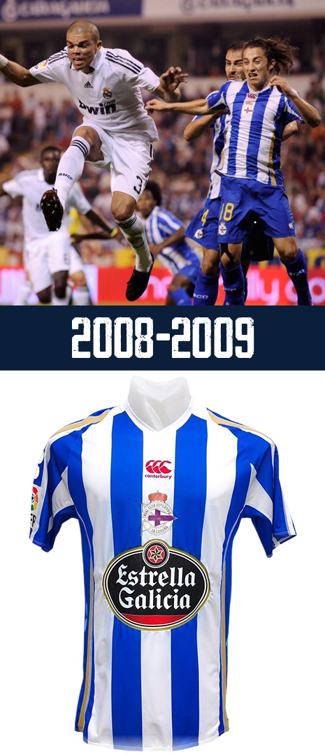 Maillot Domicile Deportivo La Corogne 2008-2009