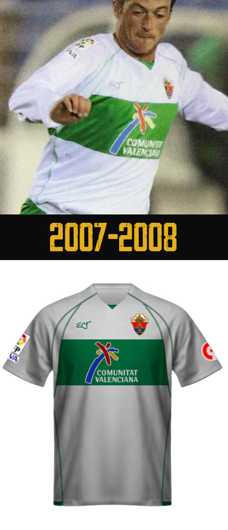 Maillot Domicile Elche 2007-2008
