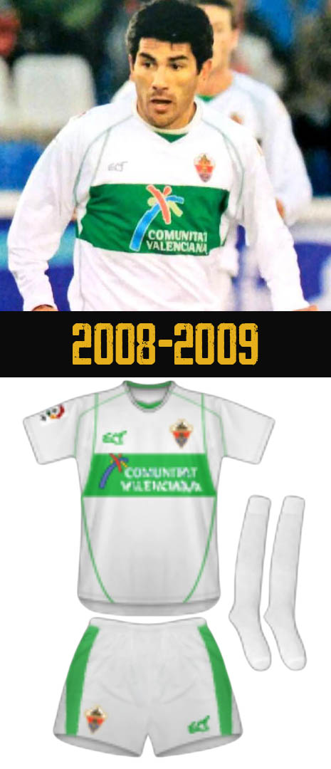 Maillot Domicile Elche 2008-2009