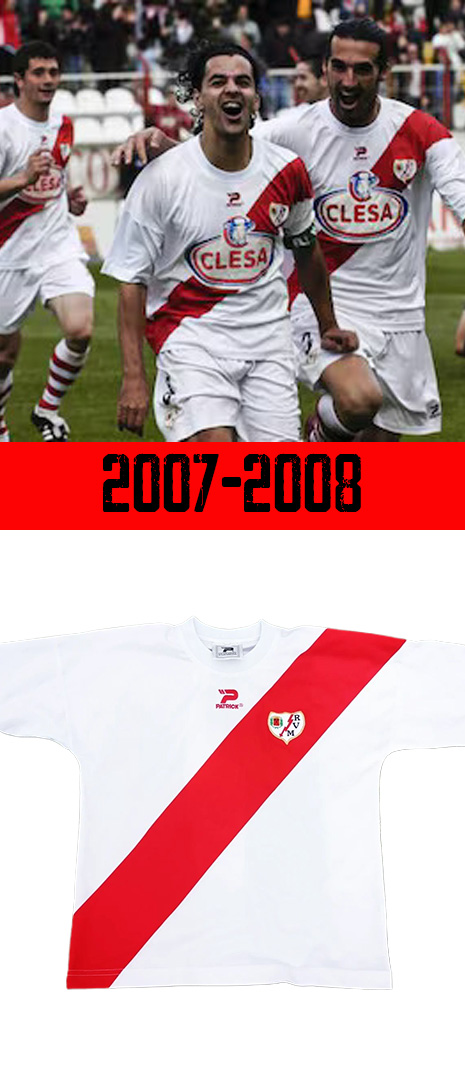 Maillot Domicile Rayo Vallecano 2007-2008