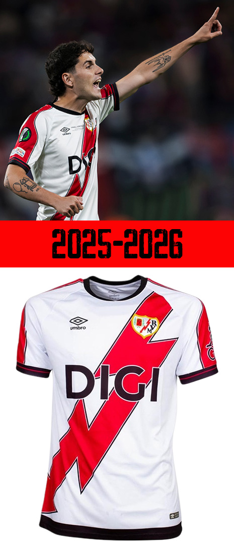 Maillot Domicile Rayo Vallecano 2025-2026