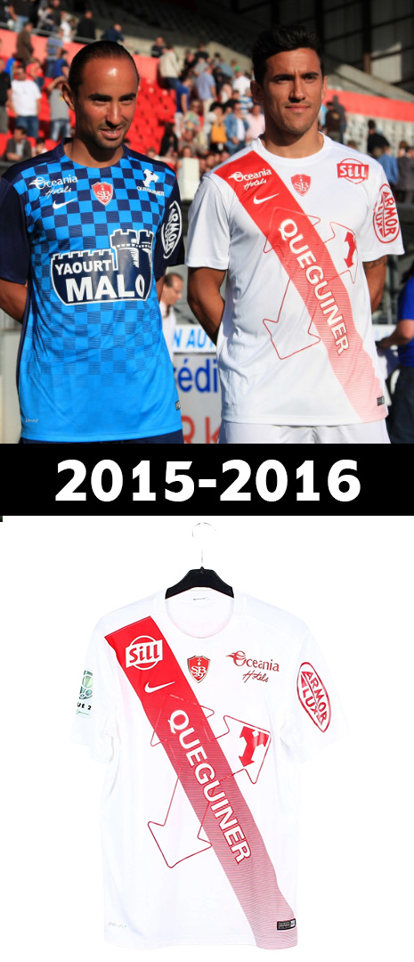 Maillot Domicile Stade Brestois 2015-2016