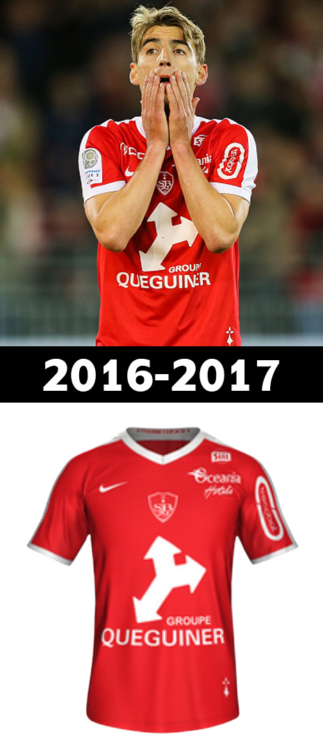 Maillot Domicile Stade Brestois 2016-2017