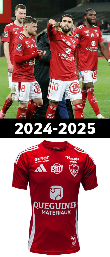Maillot Domicile Stade Brestois 2024-2025