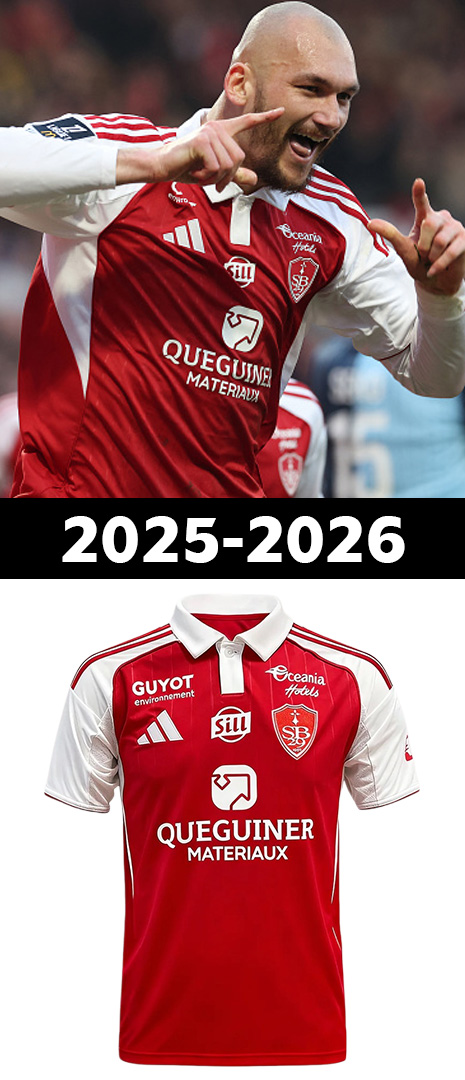 Maillot Domicile Stade Brestois 2025-2026