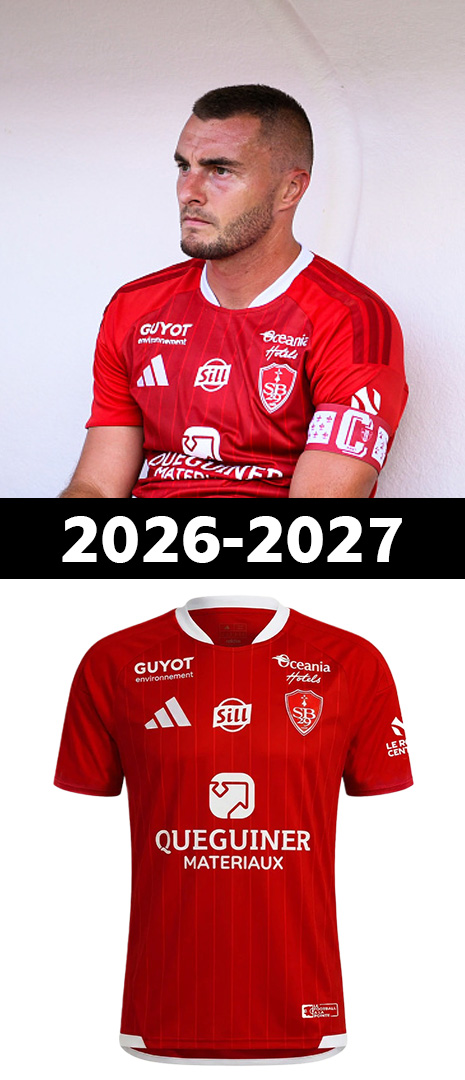 Maillot Domicile Stade Brestois 2026-2027