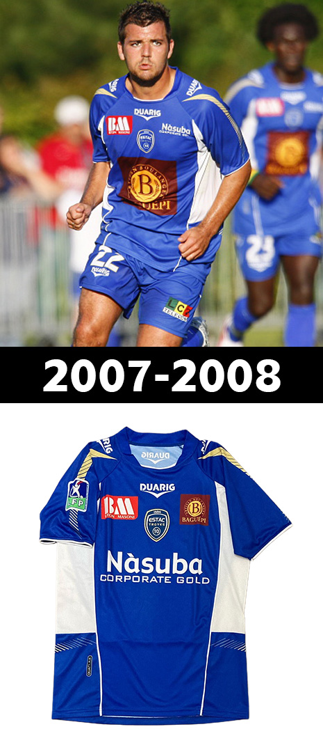 Maillot Domicile Troyes 2007-2008