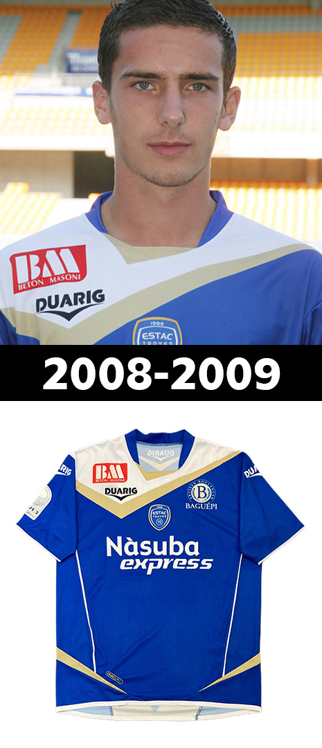 Maillot Domicile Troyes 2008-2009